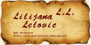Lilijana Lelović vizit kartica